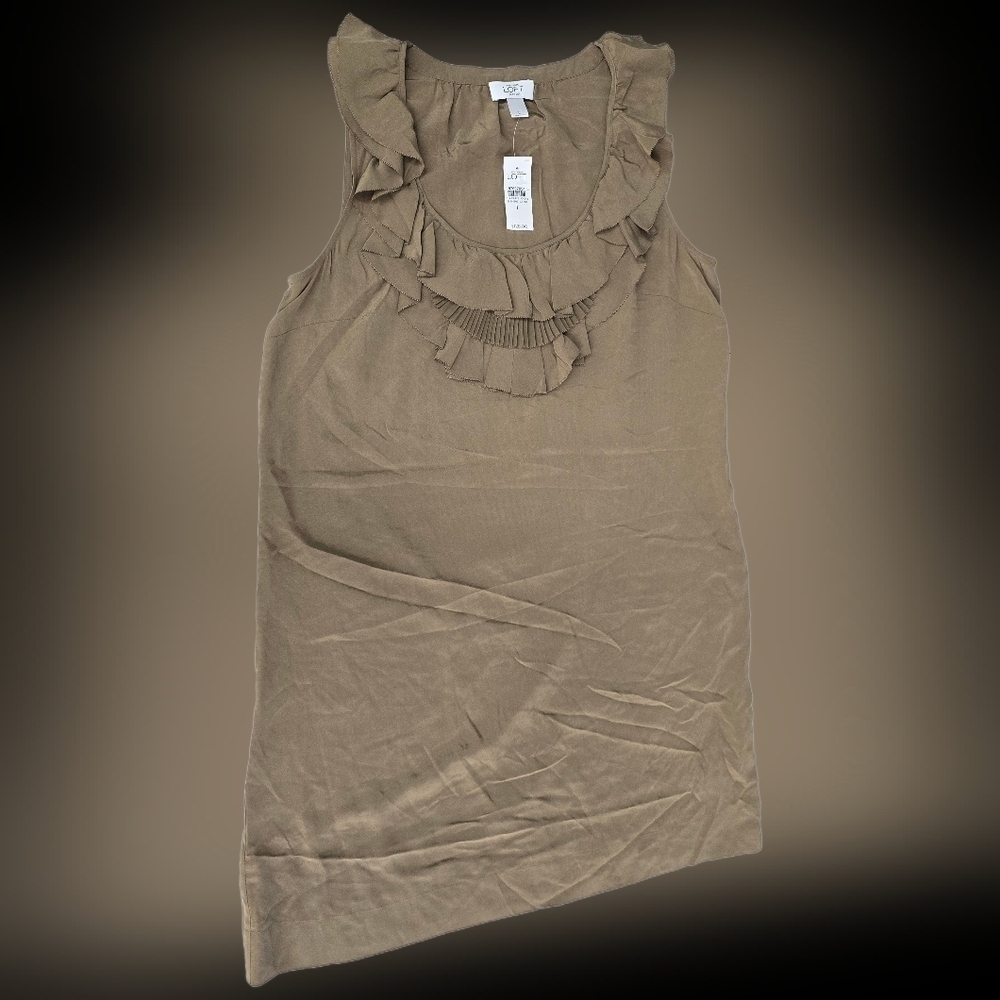 Women's Loft Brown 100% Silk Dress S